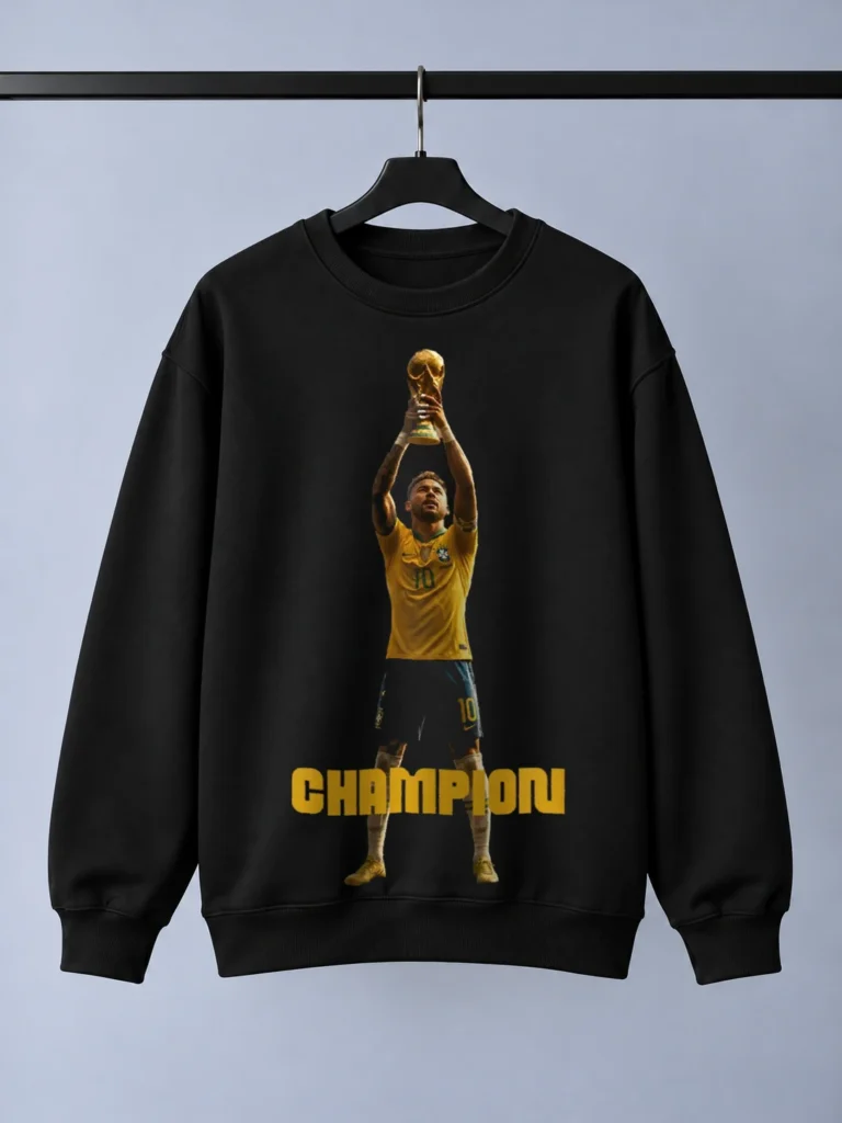 دورس نیمار مشکی - نمای جلو با نیمار با جام و نوشته CHAMPION